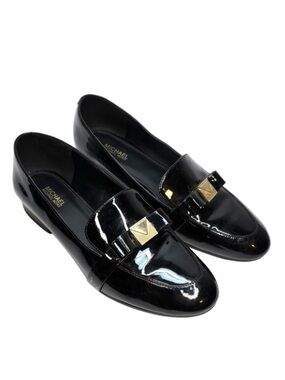 Michael Kors Black Patent Leather Loafers | 8
